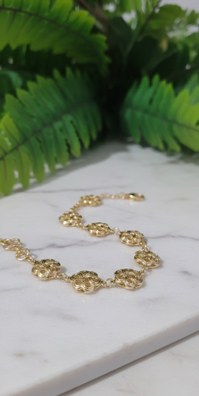 Pulseira elos florais