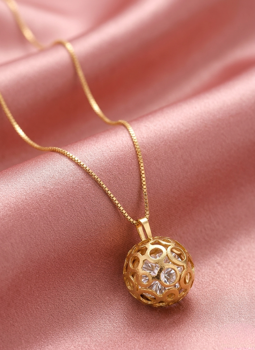 Colar esfera cristal