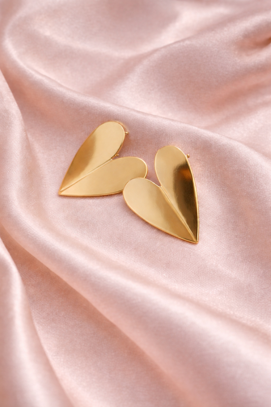 Brinco coração chapado