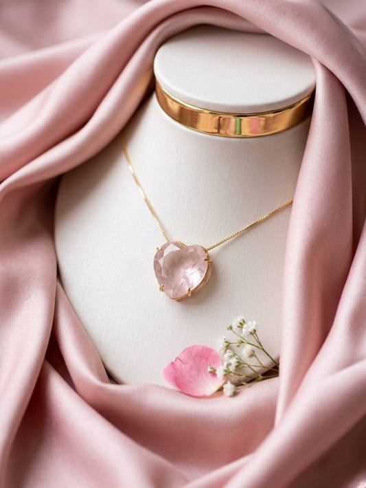 Colar coração Rose